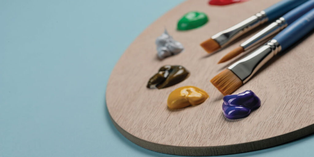 Art, paint and brushes